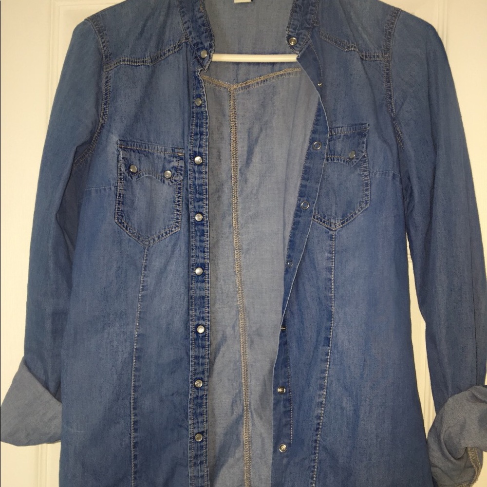 Forever 21 Denim Button Up Jacket